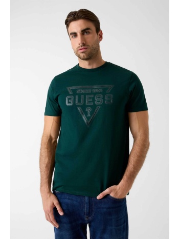 guess ανδρικό t-shirt με τριγωνικό λογότυπο slim fit 