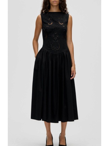 stine goya γυναικείο midi φόρεμα `broderie anglaise` 