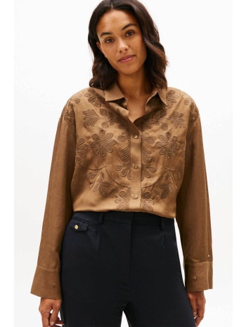 tommy hilfiger γυναικείο πουκάμισο με κεντημένο floral