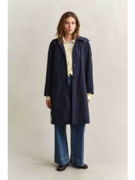 gant γυναικείο αντιανεμικό παλτό με κουκούλα και ζώνη regular fit - 4751167 μπλε σκούρο