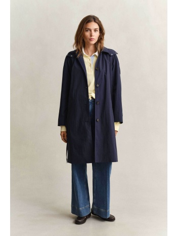 gant γυναικείο αντιανεμικό παλτό με κουκούλα και ζώνη