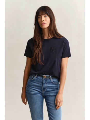 gant γυναικείο t-shirt με κεντημένο script graphic logo