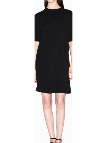 armani exchange γυναικείο mini φόρεμα με monogram από στρας