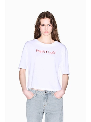 armani exchange γυναικείο cropped t-shirt με lettering