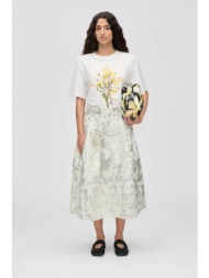 stine goya γυναικεία midi φούστα jacquard `lurex garden` - sg-ps26-sk005-2461 ασημί