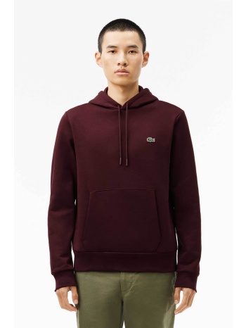 lacoste ανδρική μπλούζα φούτερ με κουκούλα και κεντημένο