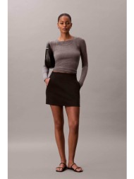 calvin klein jeans γυναικεία mini φούστα με τσέπες - lv047f251g μαύρο