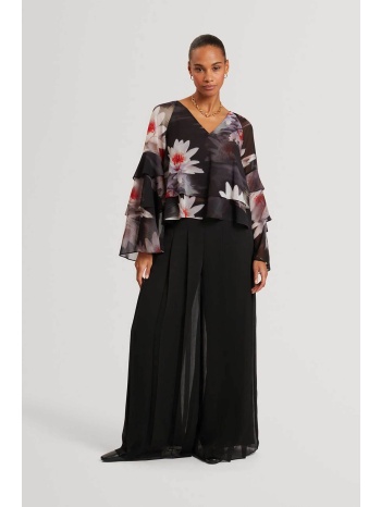 ted baker γυναικείο παντελόνι μονόχρωμο wide fit `antera` 