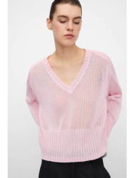 adolfo domínguez γυναικείο πουλόβερ μονόχρωμο ribbed - 253111263 ροζ