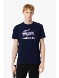 lacoste ανδρικό t-shirt με graphic logo print regular fit `tennis x daniil medvedev` - th4769-00 μπλ