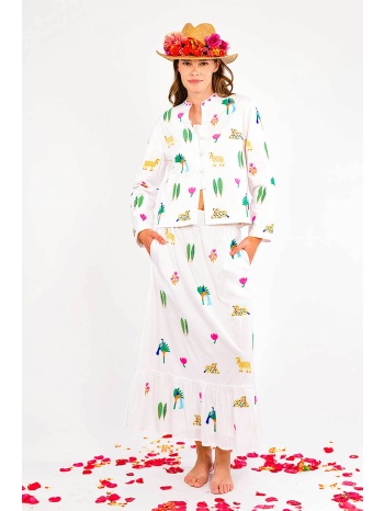 nimo with love γυναικεία mini φούστα με κέντημα