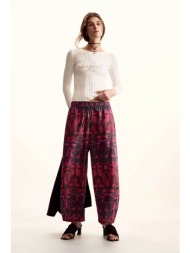 desigual γυναικείo παντελόνι με floral print regular fit `ladybug` by christian lacroix - 26swpw02 φ