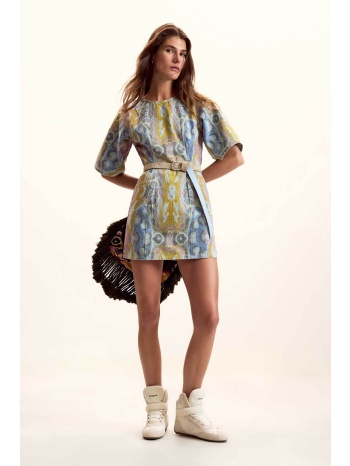 desigual γυναικείο mini φόρεμα με all-over print `tapiz` by