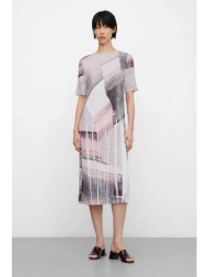 adolfo domínguez γυναικείο midi φόρεμα με all-over print - 292051164 σκούρο μπλε