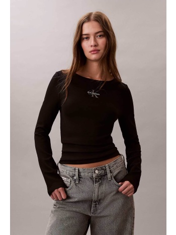 calvin klein jeans γυναικεία μπλούζα με λογότυπο slim fit 
