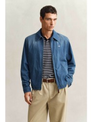 gant ανδρικό denim jacket με κεντημένο λογότυπο regular fit - 7006603 denim blue
