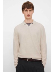 adolfo domínguez ανδρική μπλούζα πόλο regular fit - 151031192 μπεζ