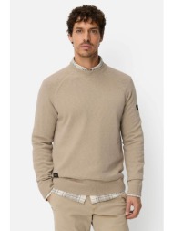 camel active ανδρικό πουλόβερ με monogram regular fit - c261-409500-7k56 μπεζ