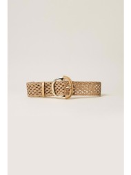 twinset γυναικεία ζώνη διπλής με πλεκτό σχέδιο - 261to5390 μπεζ