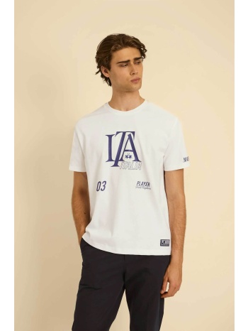 la martina ανδρικό t-shirt με lettering regular fit