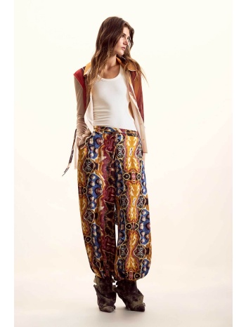desigual γυναικείo παντελόνι με all-over print regular fit