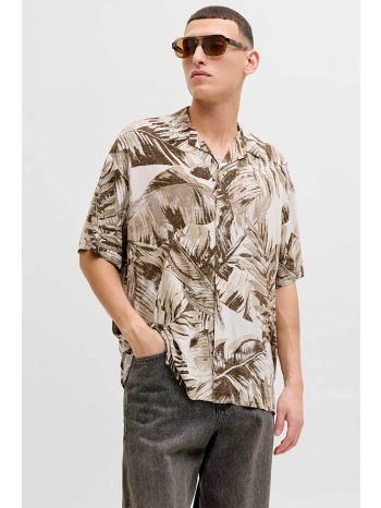 jack & jones ανδρικό κοντομάνικο πουκάμισο με floral print