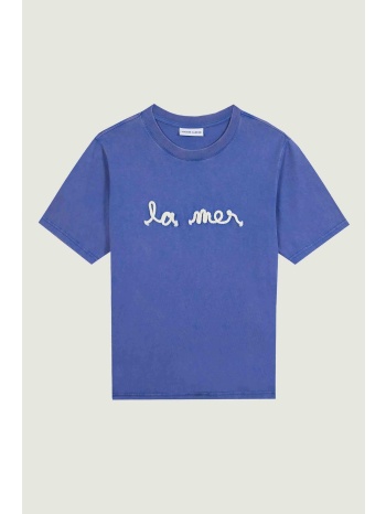 maison labiche γυναικείο βαμβακερό t-shirt μονόχρωμο με