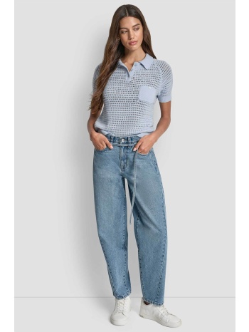 dkny γυναικείο τζιν παντελόνι με ελαστική μέση barrel leg 