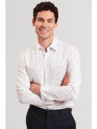 ted baker ανδρικό πουκάμισο με all-over print regular fit `iskran` - 282627 λευκό