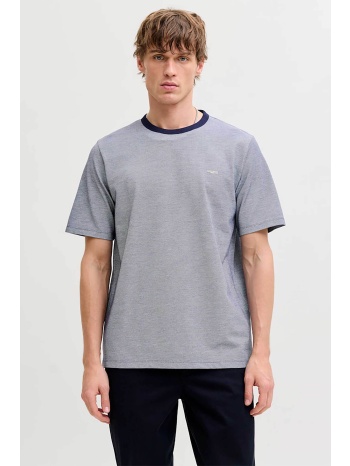 jack & jones ανδρικό t-shirt πικέ με ανάγλυφο λογότυπο