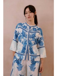 raishma γυναικεία μπλούζα με floral print `myra` - ss26rs29 μπλε