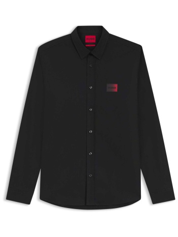 hugo boss ανδρικό πουκάμισο μονόχρωμο relaxed fit `valerio`