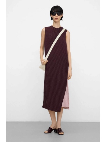 adolfo domínguez γυναικείο midi φόρεμα αμάνικο με στρώσεις