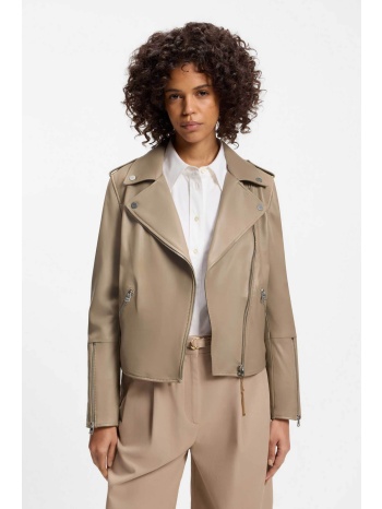 hugo boss γυναικείο δερμάτινο biker jacket `lujana` 