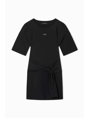 armani exchange γυναικείο mini φόρεμα με λογότυπο και ζώνη