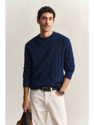 gant ανδρικό πουλόβερ με σχέδιο στην πλέξη regular fit - 8030279 μπλε σκούρο