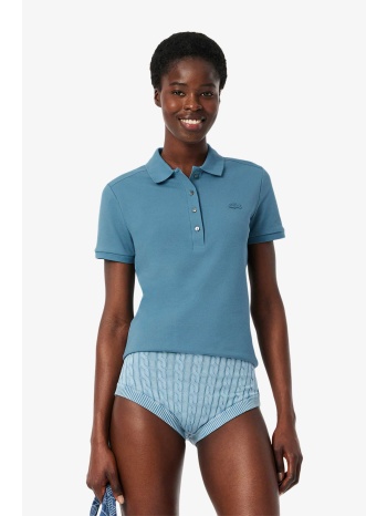lacoste γυναικεία μπλούζα πόλο πικέ κοντομάνικη με