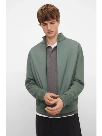 adolfo domínguez ανδρική πλεκτή ζακέτα μονόχρωμη με ψηλό