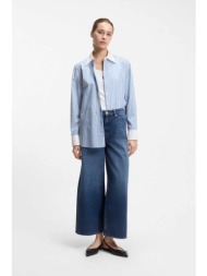 hugo boss γυναικείο τζιν παντελόνι wide fit `geredith` - 50553175 denim blue