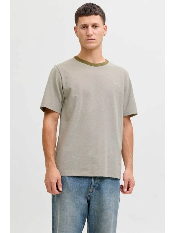 jack & jones ανδρικό t-shirt πικέ με ανάγλυφο λογότυπο