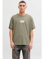 jack & jones ανδρικό t-shirt με logo frame relaxed fit - 12288092 taupe