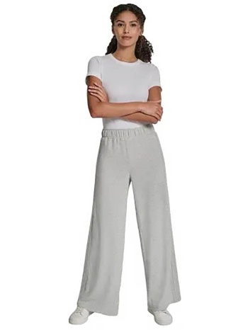 dkny γυναικείο παντελόνι φόρμας μονόχρωμο - dj6p3115 γκρι