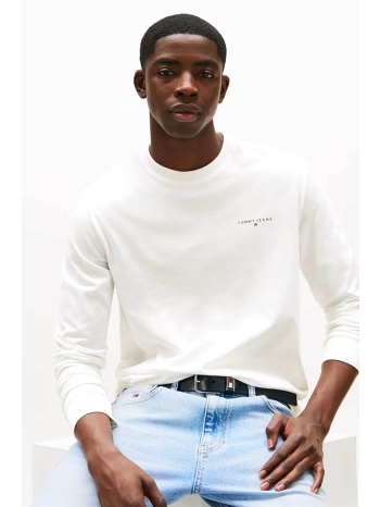 tommy jeans ανδρική μακρυμάνικη μπλούζα με λογότυπο slim