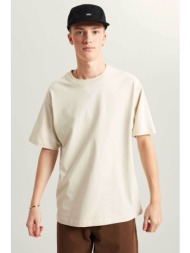 vans ανδρικό t-shirt loose fit `left chest ii logo` - vn000p1p2n11 εκρού