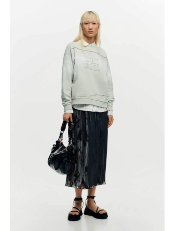 desigual γυναικεία midi φούστα με arty print `plis` 