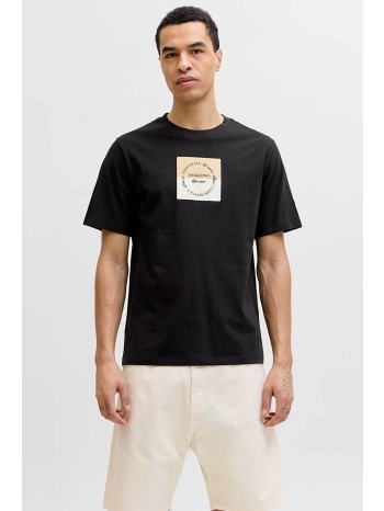 jack & jones ανδρικό t-shirt με box logo print regular fit