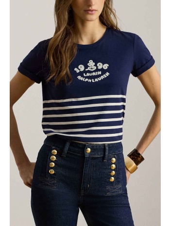 lauren ralph lauren γυναικείο t-shirt με ριγέ σχέδιο και