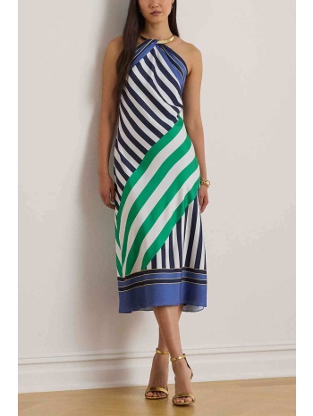 lauren ralph lauren γυναικείο midi φόρεμα αμάνικο