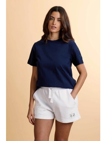 la martina γυναικείο t-shirt με κεντημένο λογότυπο στο