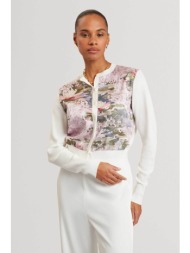 ted baker γυναικεία ζακέτα με floral σχέδιο `sisilia` - 284159 εκρού